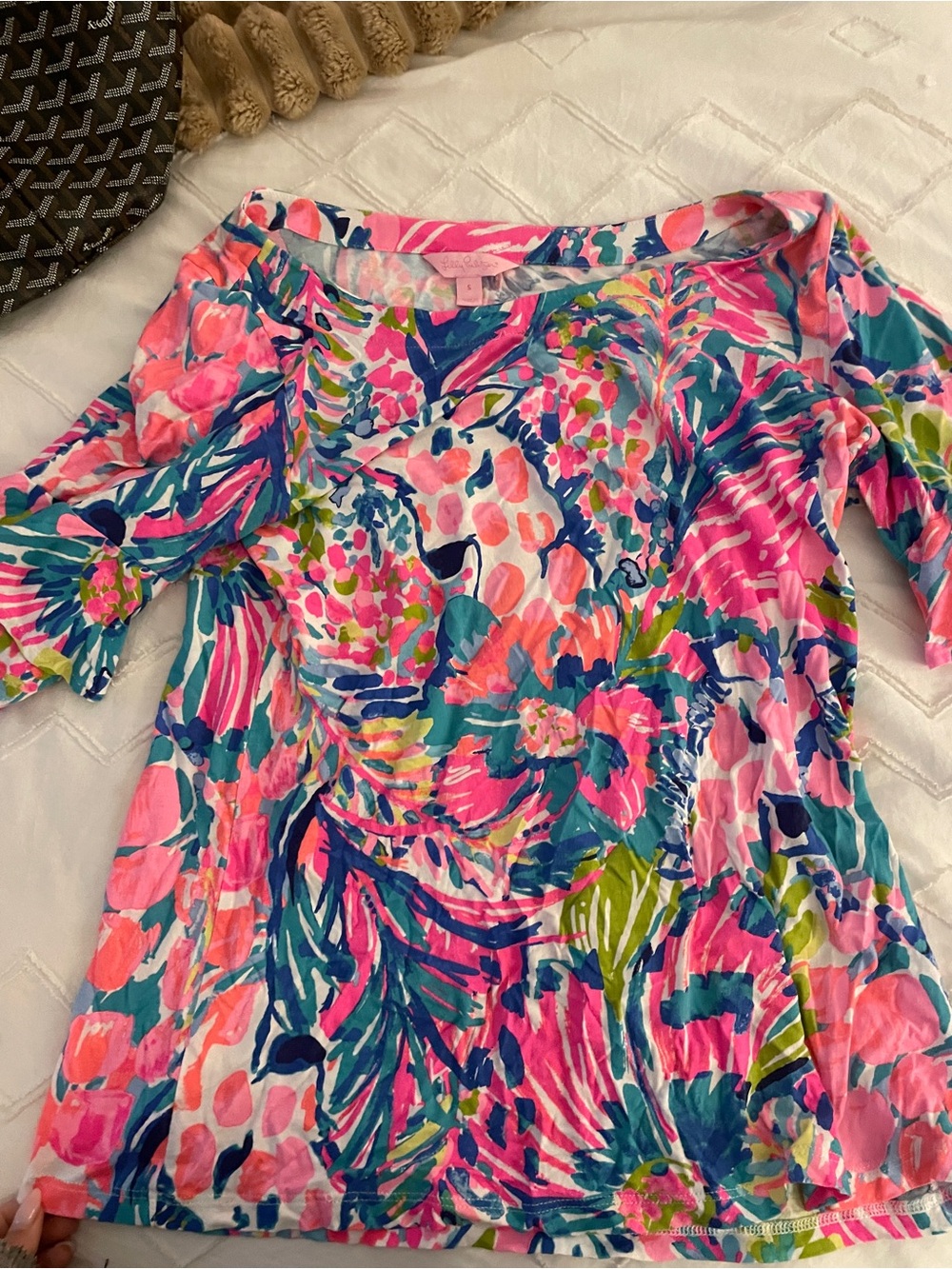 Lilly Pulitzer Pink, Blue & Green Floral Tunic